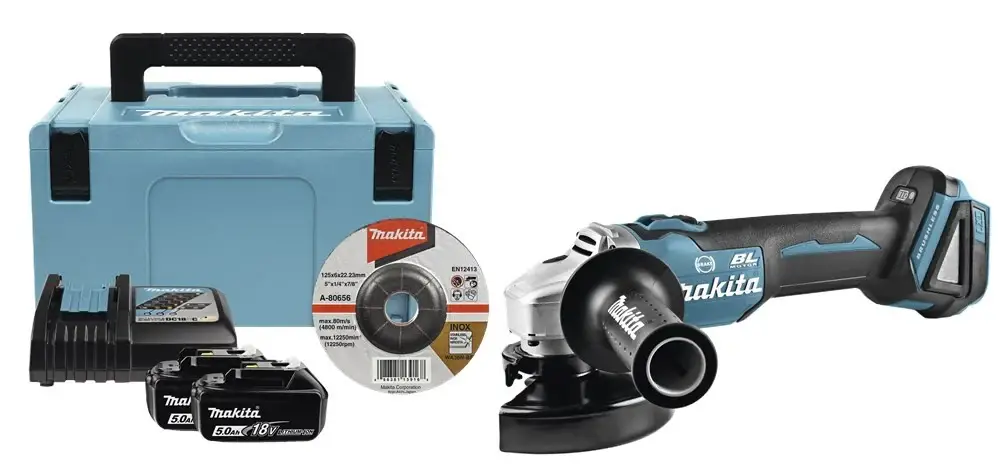 Makita DGA506RTJ 18V Haakse slijper Luxe