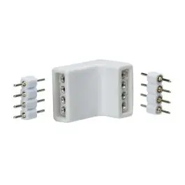 Snelle Levering Paulmann YourLED Edge-Connector 4-pak wit zwart 12x17cm