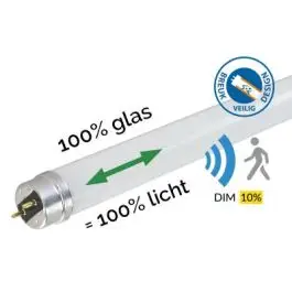 MEGAMAN T8 LED+SENSOR 150cm - 4000K - IP20 Express Levering