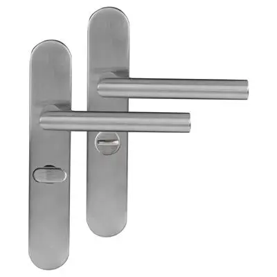 Differnz Amsterdam deurkruk ovaal schild - WC 63 mm mat chroom Garantie Inbegrepen