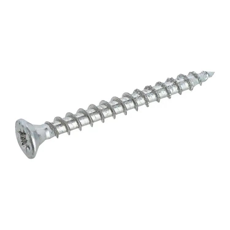 Wereldwijde Verzending Dynaplus - Unischroef - POZI platkop - Pozidrive2 - 5 x 45 mm - Verzinkt - Voldraad (200 stuks)