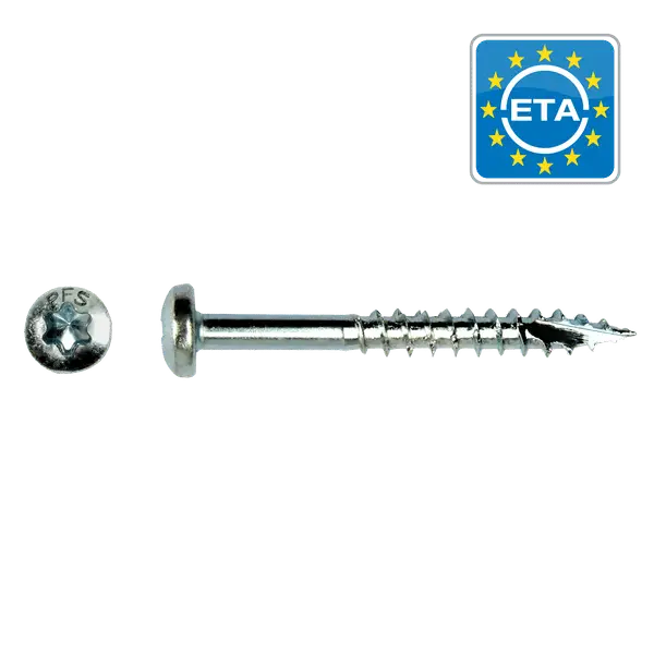 Wereldwijde Verzending Spaanplaatschroeven 5×80 deeldraad bolkop T25 Zn 200 stuks
