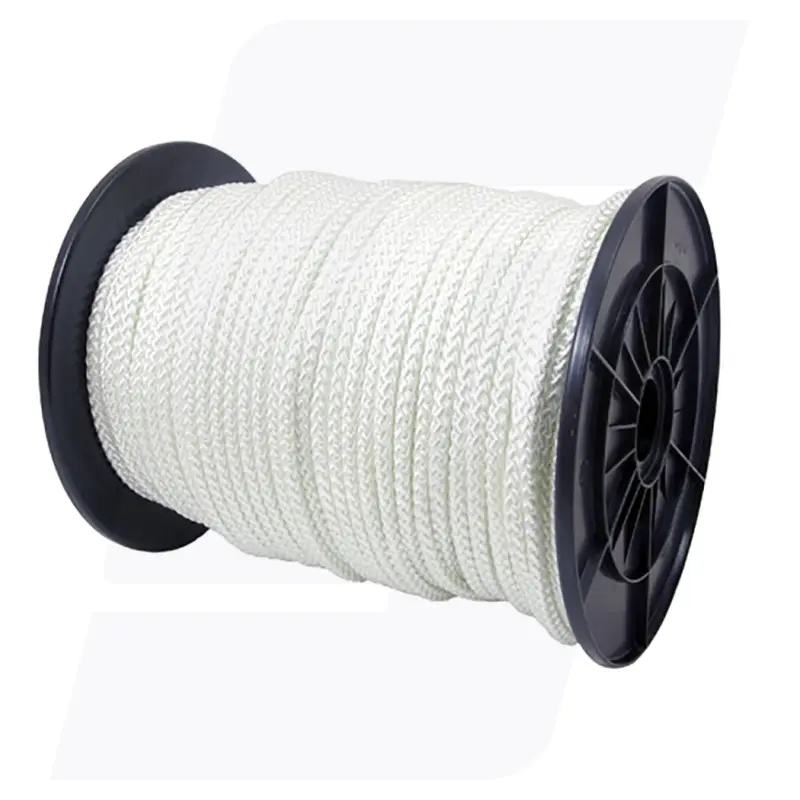 Dagaanbieding Koord 8-k. wit nylon 3 mm 100 mtr